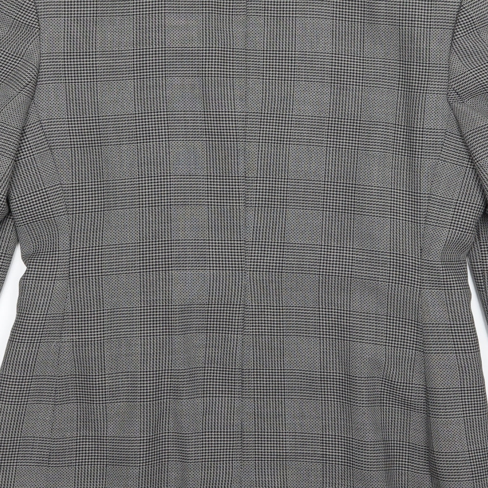 Debenham & Freebody Womens Grey Houndstooth  Jacket Suit Jacket Size 12