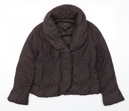 Womens UK Size M Per Una Brown Overcoat