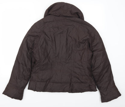 Womens UK Size M Per Una Brown Overcoat