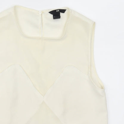 H&M Womens Beige   Basic T-Shirt Size 6