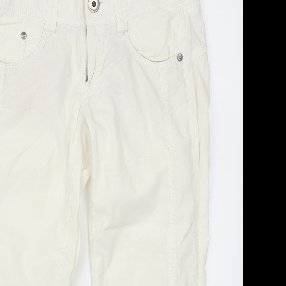 Womens UK Size 32 in Esprit Regular Fit Cropped White Trousers