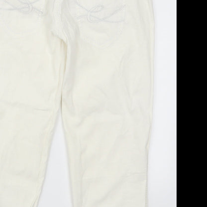 Womens UK Size 32 in Esprit Regular Fit Cropped White Trousers