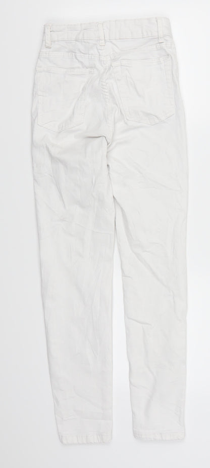 Bershka Womens White  Denim Cropped Jeans Size 6 L25 in