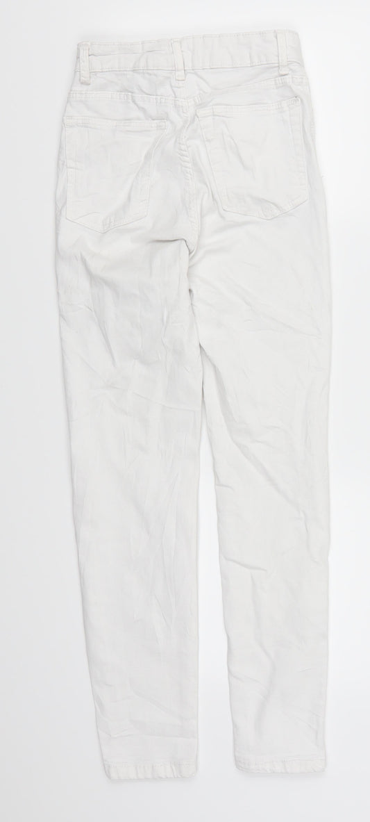Bershka Womens White  Denim Cropped Jeans Size 6 L25 in