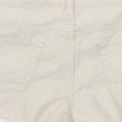 FOREVER 21 Womens Beige  Denim Hot Pants Shorts Size 28 in