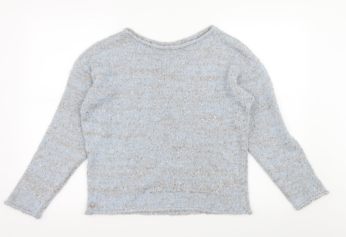George Womens Blue  Knit Pullover Jumper Size 16