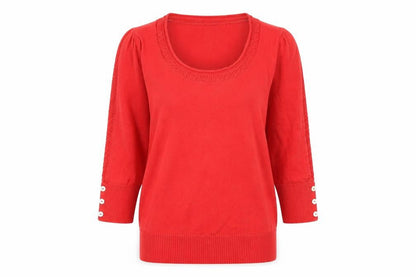 Womens UK Size 12 RJR.John Rocha Red Basic T-Shirt