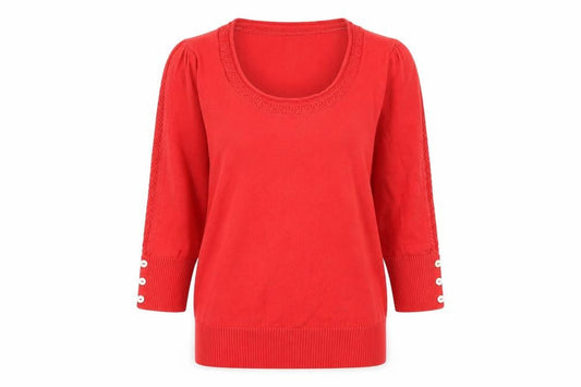 Womens UK Size 12 RJR.John Rocha Red Basic T-Shirt