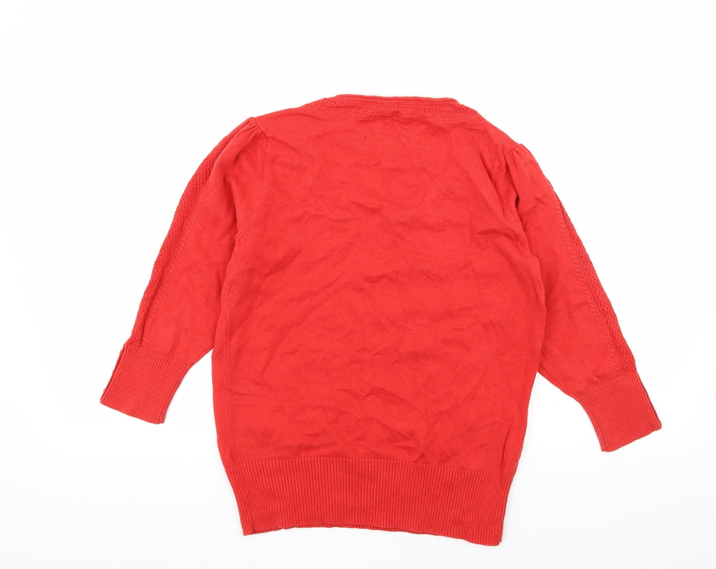 Womens UK Size 12 RJR.John Rocha Red Basic T-Shirt