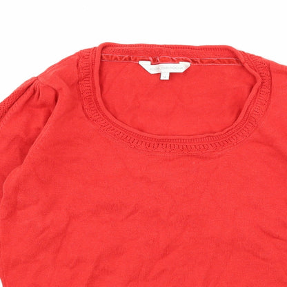 Womens UK Size 12 RJR.John Rocha Red Basic T-Shirt