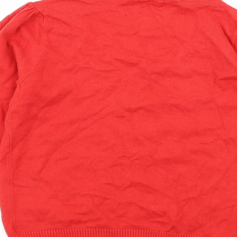 Womens UK Size 12 RJR.John Rocha Red Basic T-Shirt