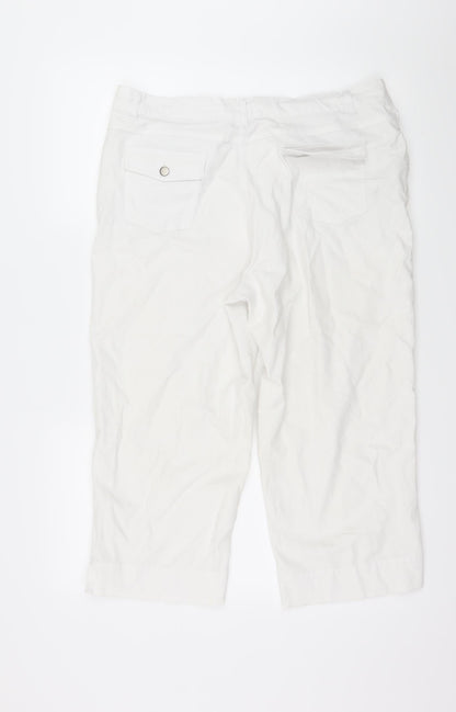 Epilogue Womens White   Cropped Trousers Size 16 L21 in
