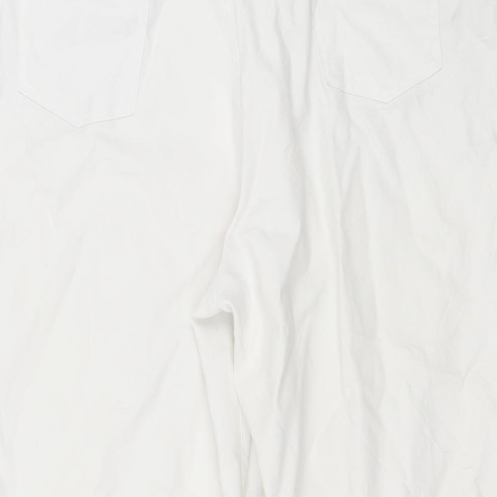 Epilogue Womens White   Cropped Trousers Size 16 L21 in