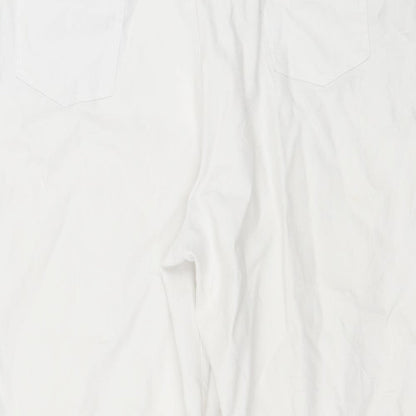 Epilogue Womens White   Cropped Trousers Size 16 L21 in