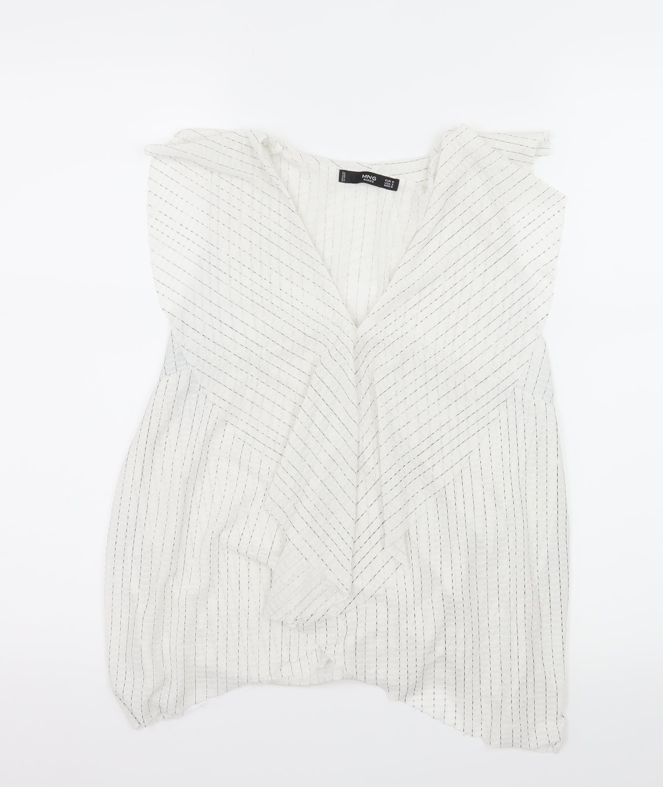 Womens UK Size M Mango White Basic Blouse