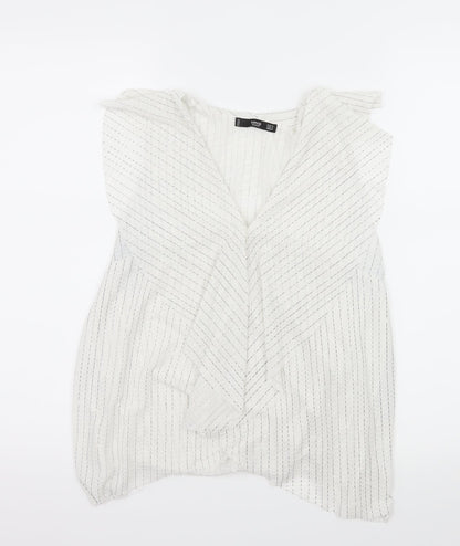 Womens UK Size M Mango White Basic Blouse