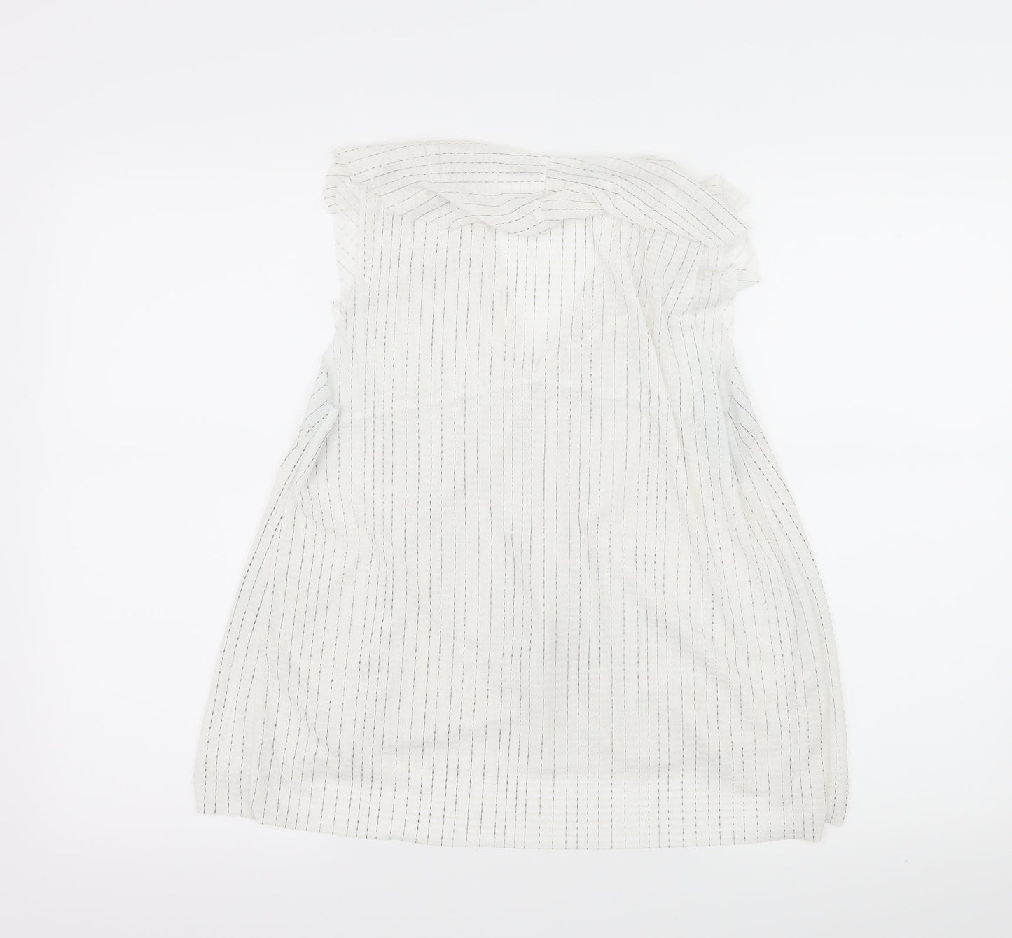 Womens UK Size M Mango White Basic Blouse