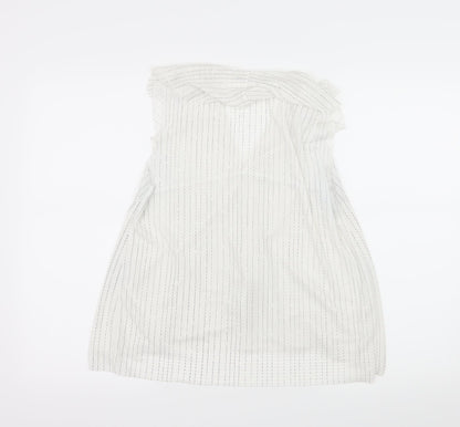 Womens UK Size M Mango White Basic Blouse
