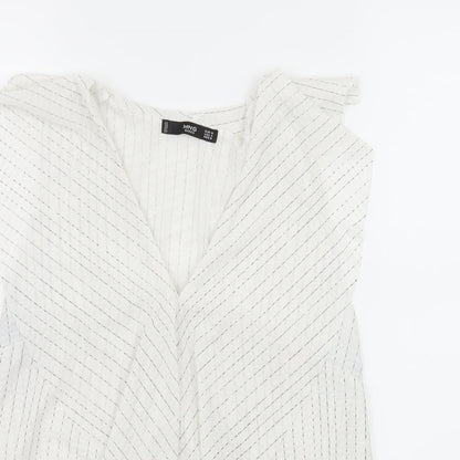 Womens UK Size M Mango White Basic Blouse