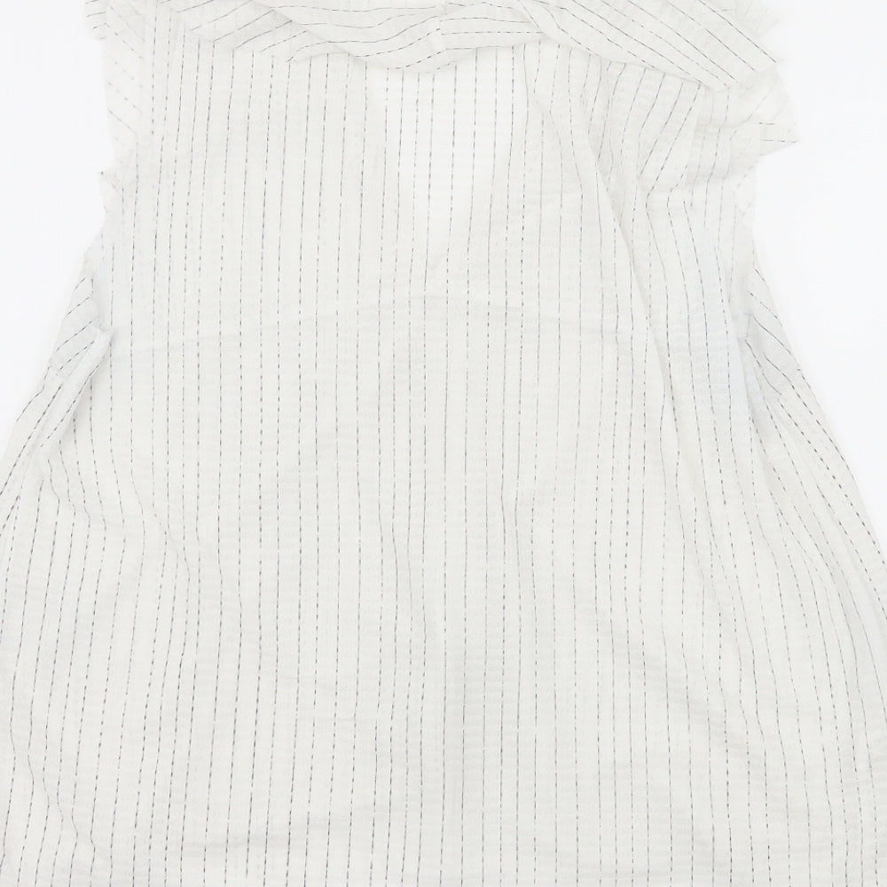 Womens UK Size M Mango White Basic Blouse