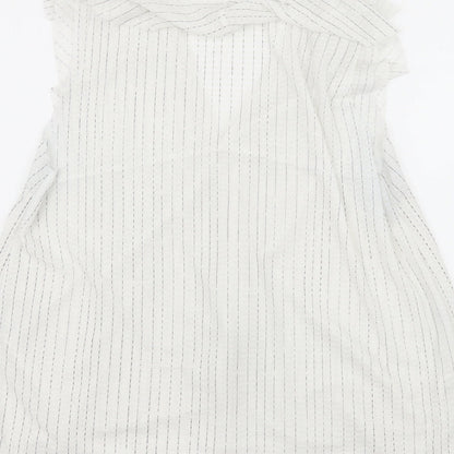 Womens UK Size M Mango White Basic Blouse