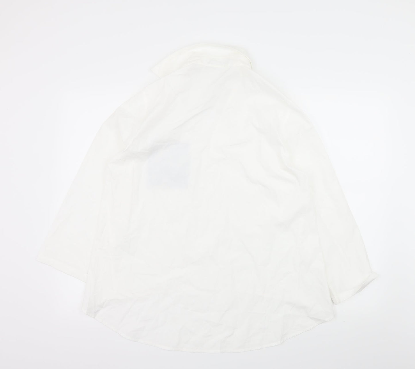 SheIn Womens White Animal Print  Basic Blouse Size M  - Leopard Print Pocket