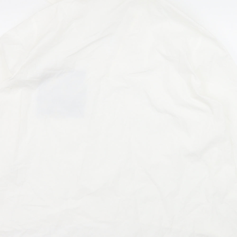 SheIn Womens White Animal Print  Basic Blouse Size M  - Leopard Print Pocket