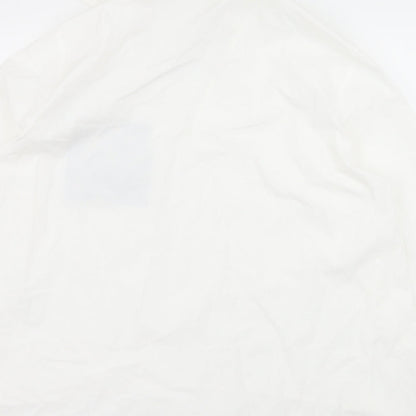 SheIn Womens White Animal Print  Basic Blouse Size M  - Leopard Print Pocket