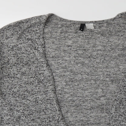 H&M Womens Grey  Knit Cardigan Jumper Size S