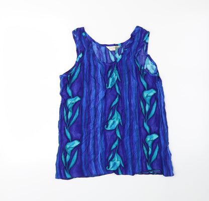 Anne Morella Womens Blue   Basic Tank Size 12
