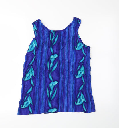 Anne Morella Womens Blue   Basic Tank Size 12