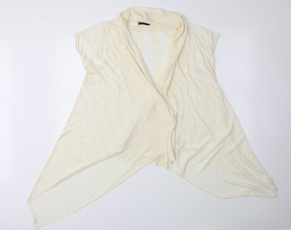 Principles Womens Gold Striped  Cardigan Jumper Size 16