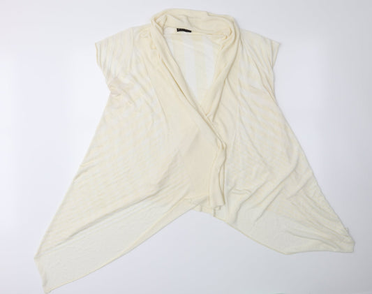 Principles Womens Gold Striped  Cardigan Jumper Size 16