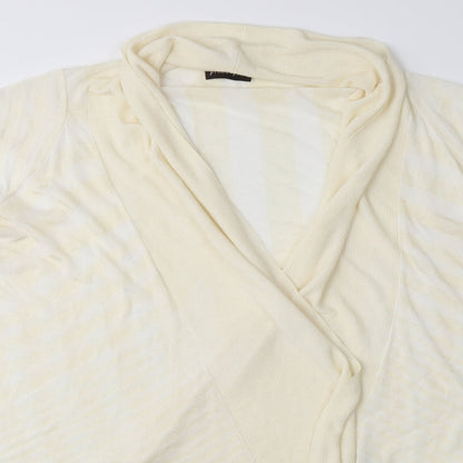 Principles Womens Gold Striped  Cardigan Jumper Size 16