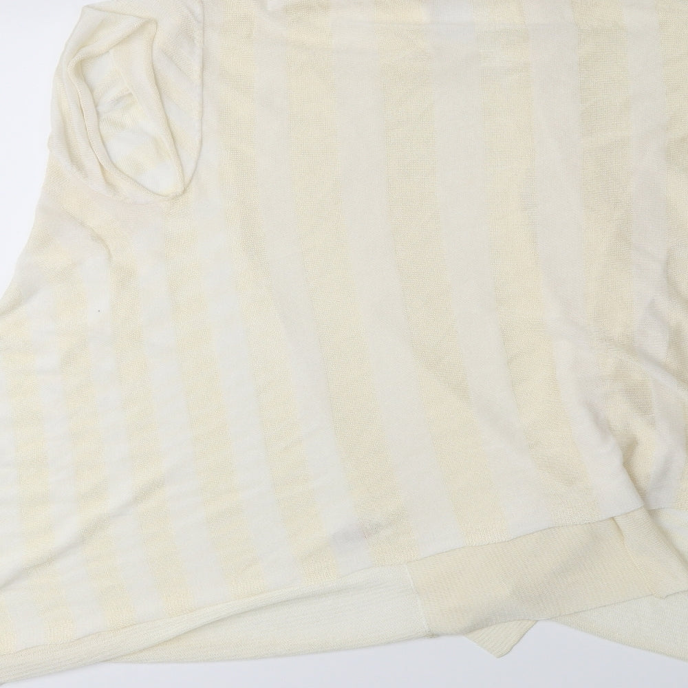 Principles Womens Gold Striped  Cardigan Jumper Size 16