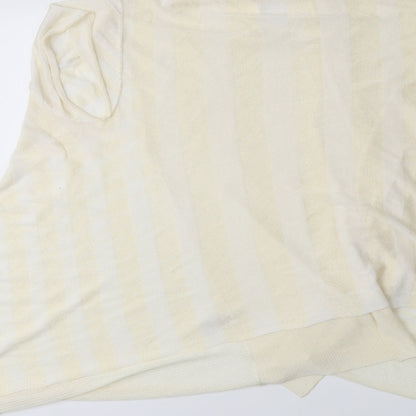 Principles Womens Gold Striped  Cardigan Jumper Size 16