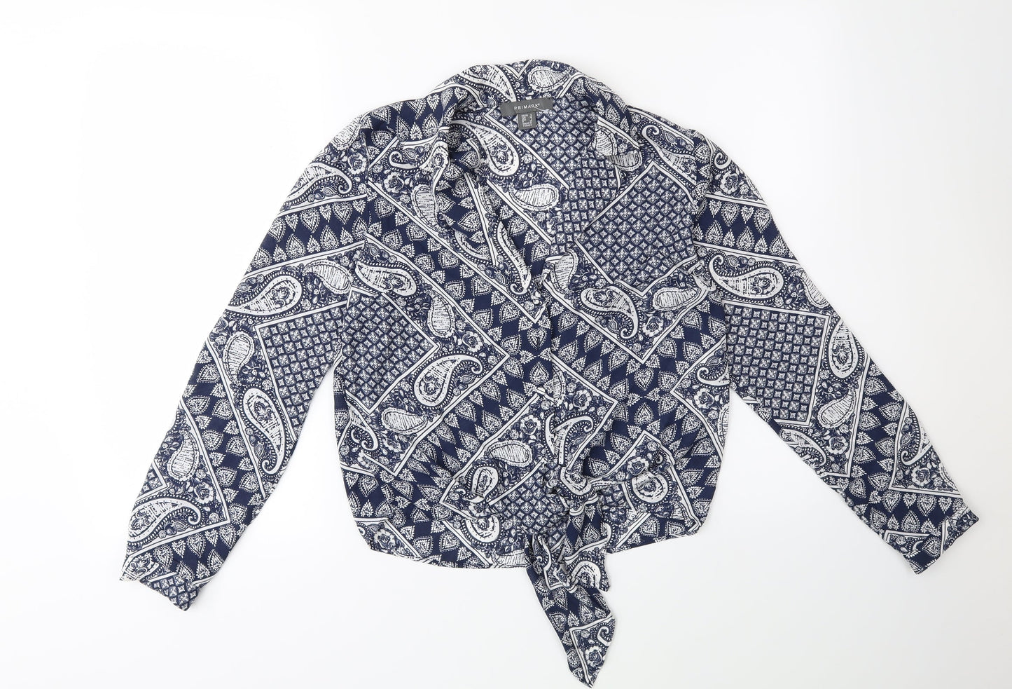 Primark Womens Blue Floral  Basic Blouse Size 6