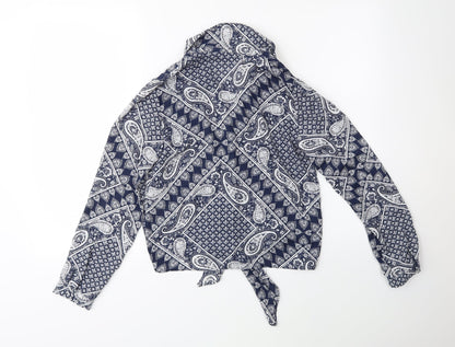 Primark Womens Blue Floral  Basic Blouse Size 6