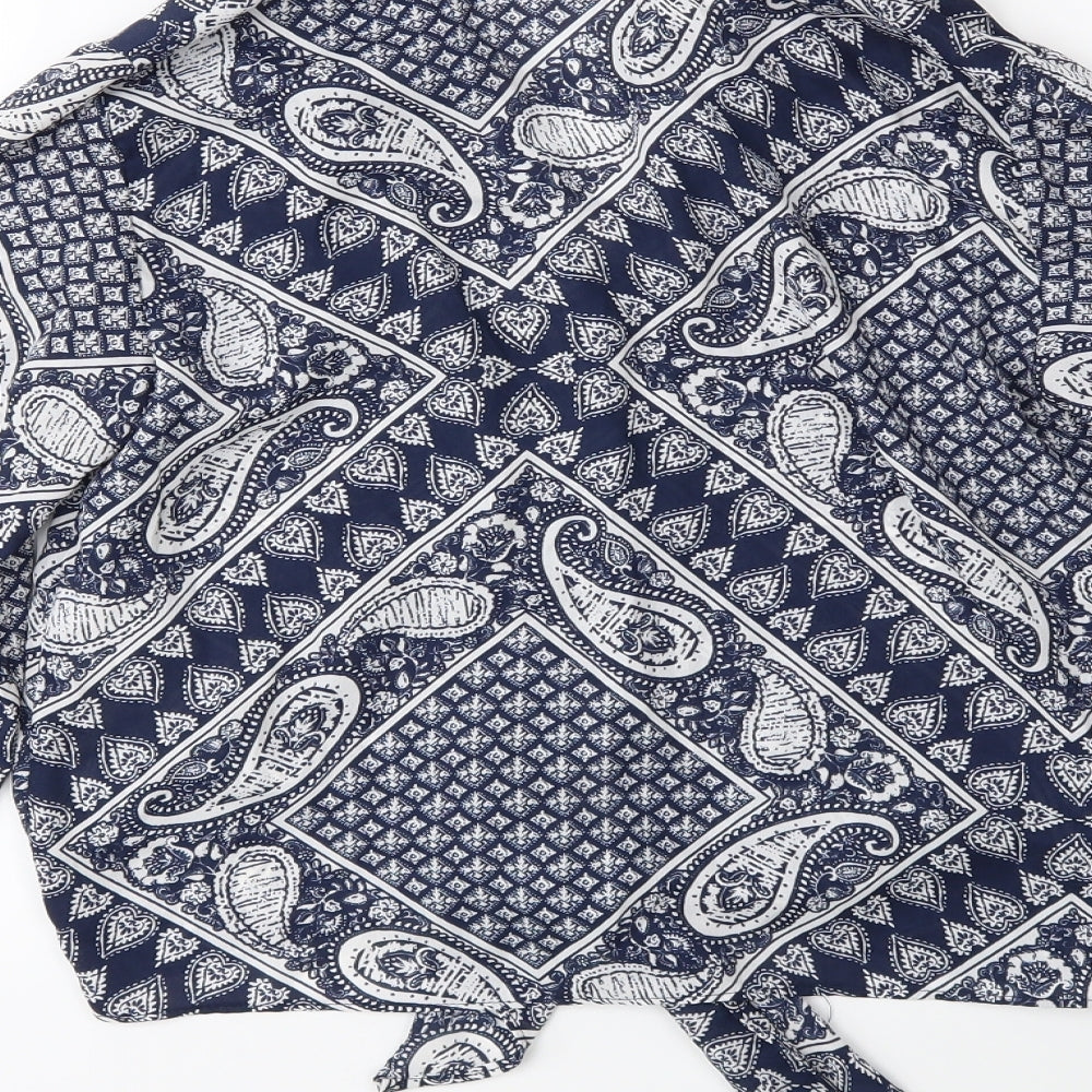 Primark Womens Blue Floral  Basic Blouse Size 6