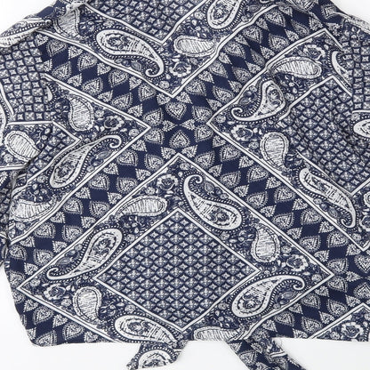 Primark Womens Blue Floral  Basic Blouse Size 6