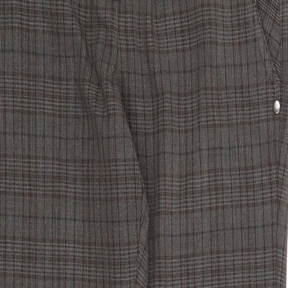 NEXT Womens Brown Check  Trousers  Size 10 L25 in