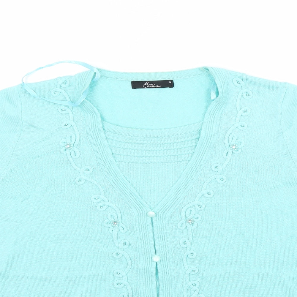 Womens UK Size M BM Green Basic Blouse
