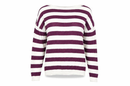 H&M Womens White Striped  Pullover Jumper Size XS