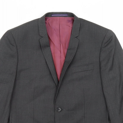 Trueman Mens Grey   Jacket Suit Jacket Size 36