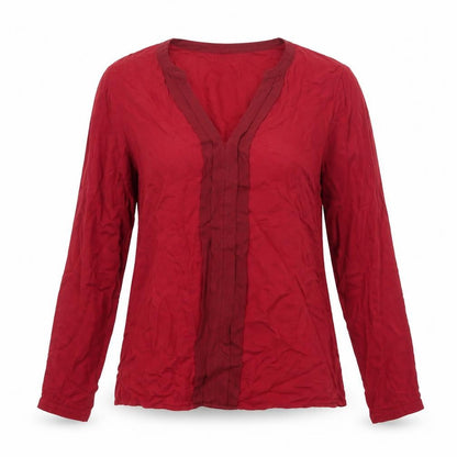 Denim Womens Red   Basic Blouse Size S