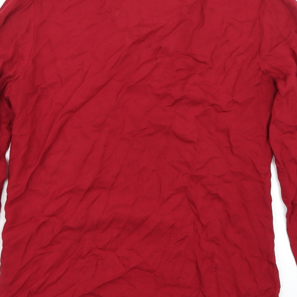 Denim Womens Red   Basic Blouse Size S