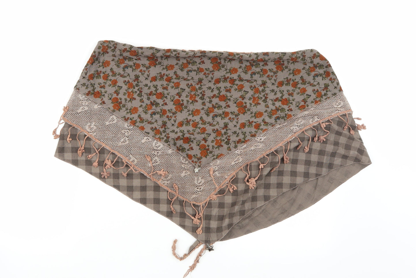 Preworn Womens Brown Floral  Wrap Jumper One Size