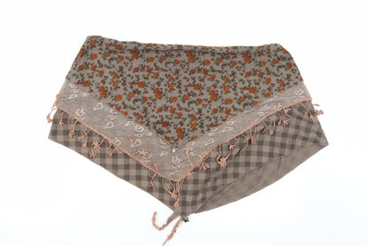 Preworn Womens Brown Floral  Wrap Jumper One Size