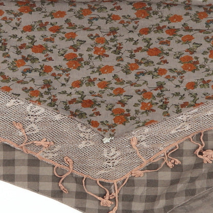 Preworn Womens Brown Floral  Wrap Jumper One Size
