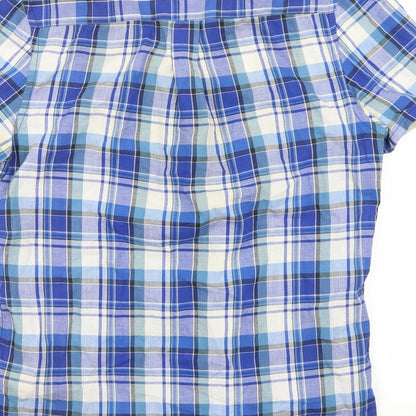 Mens UK Size S Lee Blue  Button-Up Short Sleeve Casual Shirt